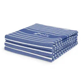 Theedoek blauw 65x65cm